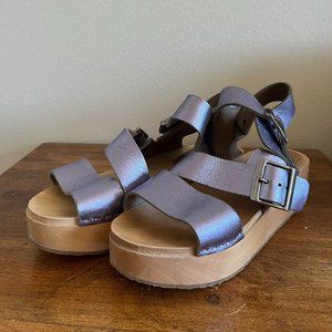 Bryr, Jessie, Purple Metallic Clogs, Size 38